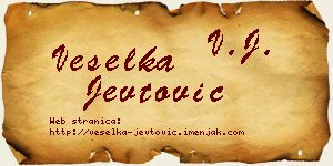 Veselka Jevtović vizit kartica